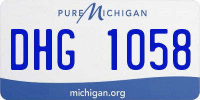 MI license plate DHG1058