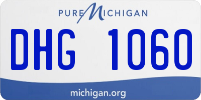 MI license plate DHG1060