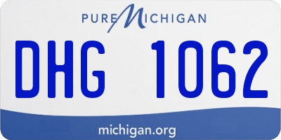 MI license plate DHG1062