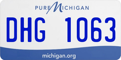 MI license plate DHG1063