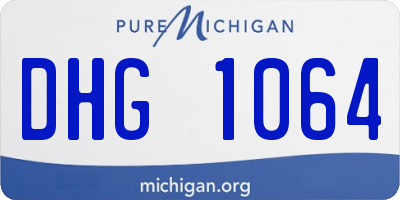 MI license plate DHG1064