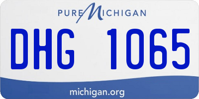 MI license plate DHG1065