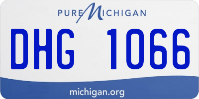 MI license plate DHG1066
