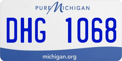 MI license plate DHG1068