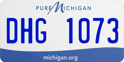 MI license plate DHG1073