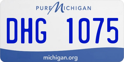 MI license plate DHG1075