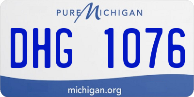 MI license plate DHG1076