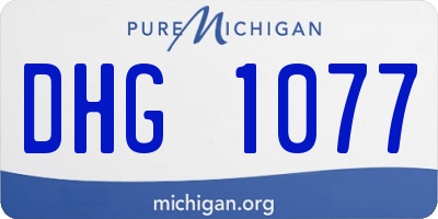 MI license plate DHG1077