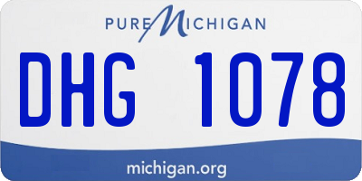 MI license plate DHG1078