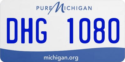 MI license plate DHG1080