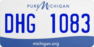 MI license plate DHG1083