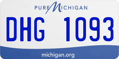 MI license plate DHG1093