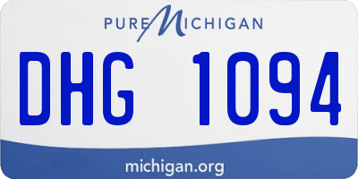 MI license plate DHG1094