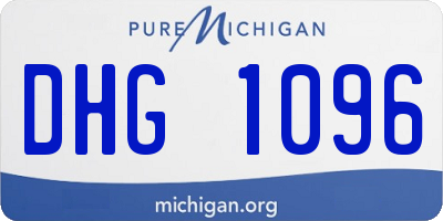 MI license plate DHG1096