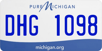 MI license plate DHG1098