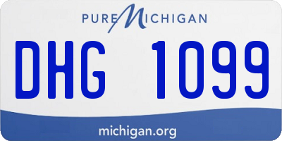 MI license plate DHG1099