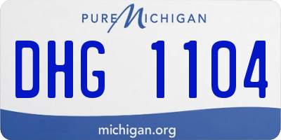 MI license plate DHG1104
