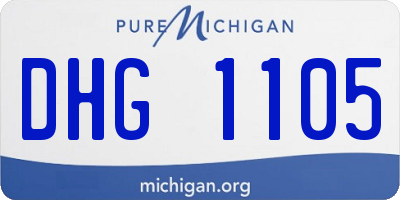 MI license plate DHG1105