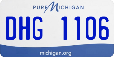 MI license plate DHG1106