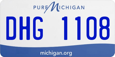 MI license plate DHG1108