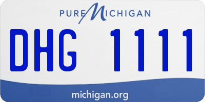 MI license plate DHG1111