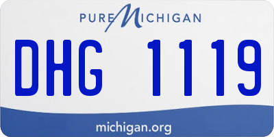 MI license plate DHG1119
