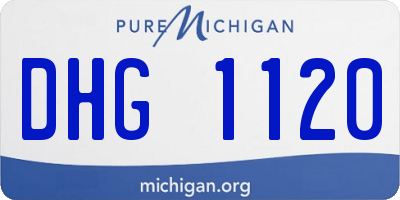 MI license plate DHG1120