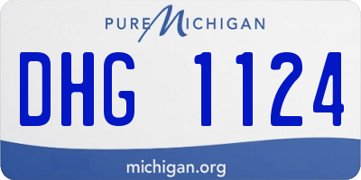 MI license plate DHG1124