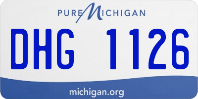 MI license plate DHG1126