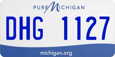 MI license plate DHG1127