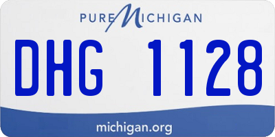 MI license plate DHG1128