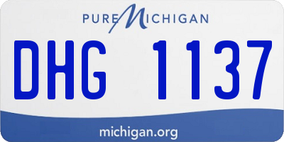 MI license plate DHG1137