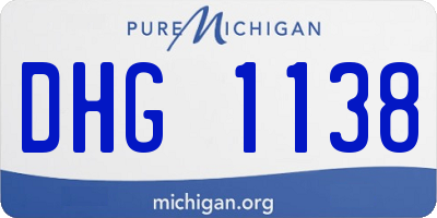 MI license plate DHG1138