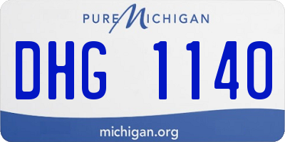MI license plate DHG1140