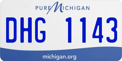 MI license plate DHG1143