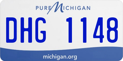 MI license plate DHG1148