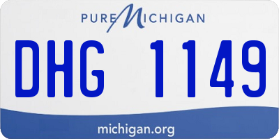 MI license plate DHG1149