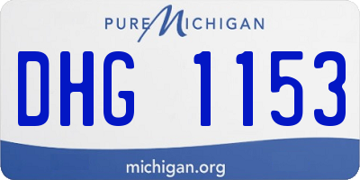 MI license plate DHG1153