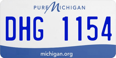 MI license plate DHG1154