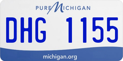 MI license plate DHG1155