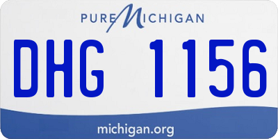 MI license plate DHG1156