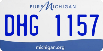 MI license plate DHG1157