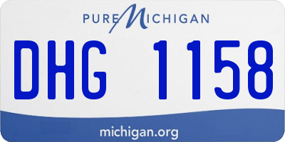 MI license plate DHG1158