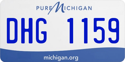 MI license plate DHG1159