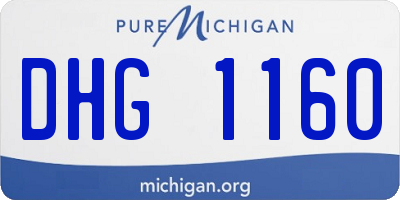 MI license plate DHG1160