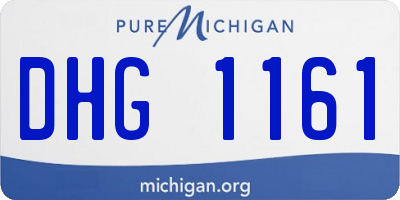 MI license plate DHG1161