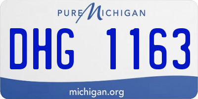MI license plate DHG1163