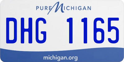 MI license plate DHG1165