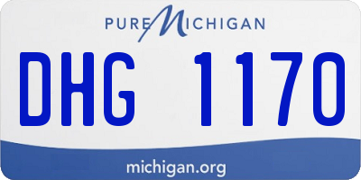 MI license plate DHG1170