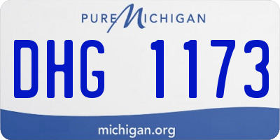 MI license plate DHG1173